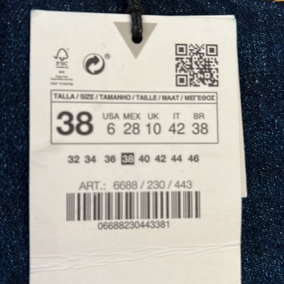 Zara women’s slim high wasted dark wash jeans - Picture 4 of 4